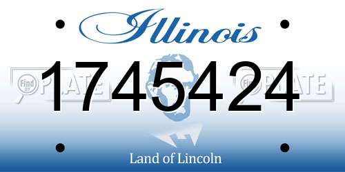 1745424 Illinois License Plate