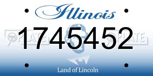 1745452 Illinois License Plate