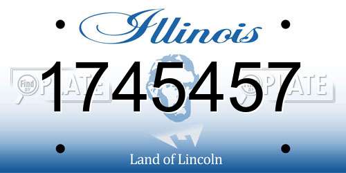 1745457 Illinois License Plate
