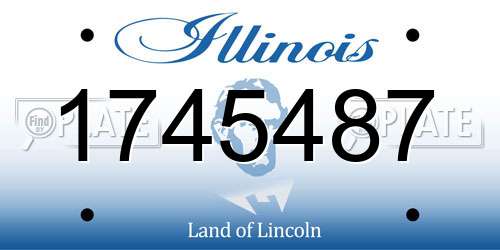 1745487 Illinois License Plate