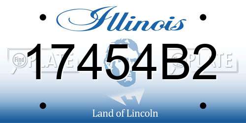17454B2 Illinois License Plate