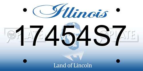 17454S7 Illinois License Plate