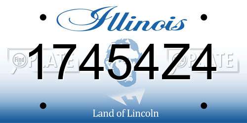 17454Z4 Illinois License Plate