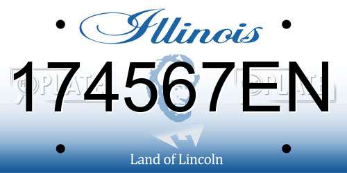 174567EN Illinois License Plate
