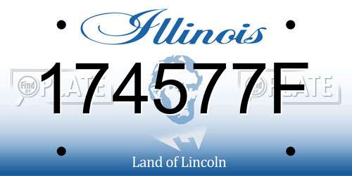174577F Illinois License Plate