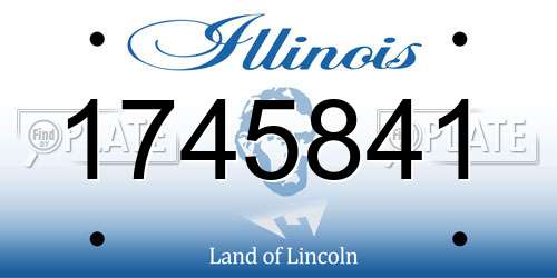 1745841 Illinois License Plate