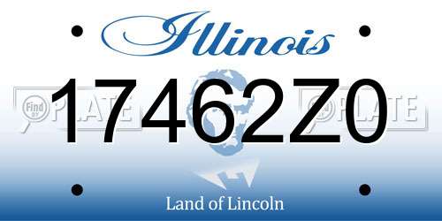 17462Z0 Illinois License Plate
