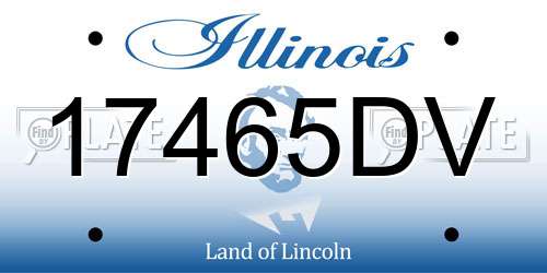 17465DV Illinois License Plate