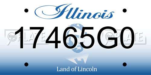 17465G0 Illinois License Plate