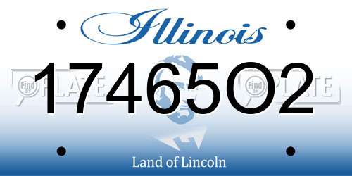 17465O2 Illinois License Plate
