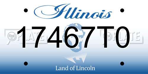 17467T0 Illinois License Plate