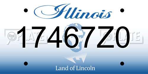 17467Z0 Illinois License Plate