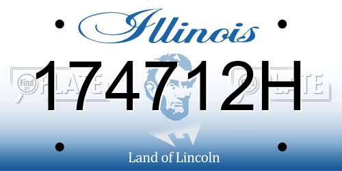 174712H Illinois License Plate
