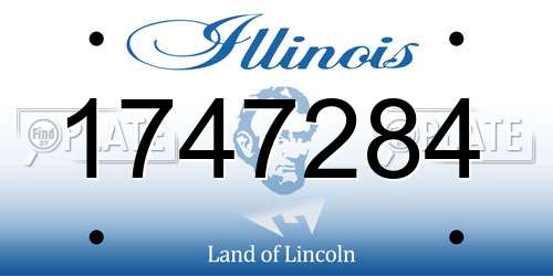 1747284 Illinois License Plate