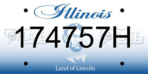 174757H Illinois License Plate