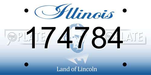 174784 Illinois License Plate