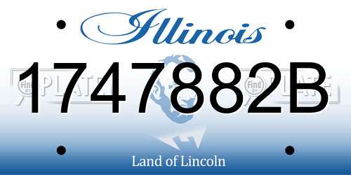 1747882B Illinois License Plate