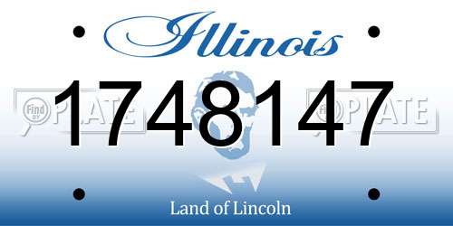 1748147 Illinois License Plate