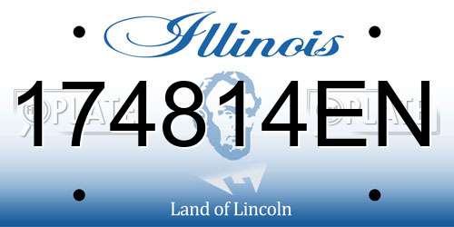 174814EN Illinois License Plate