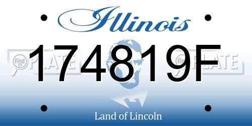 174819F Illinois License Plate