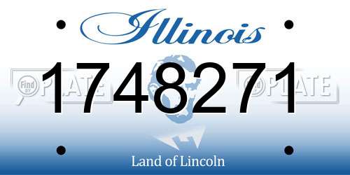 1748271 Illinois License Plate