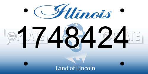 1748424 Illinois License Plate