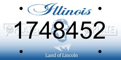 1748452 Illinois License Plate