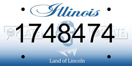 1748474 Illinois License Plate