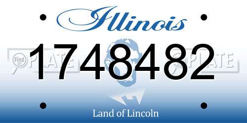 1748482 Illinois License Plate