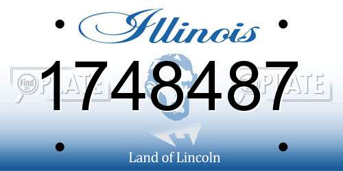 1748487 Illinois License Plate
