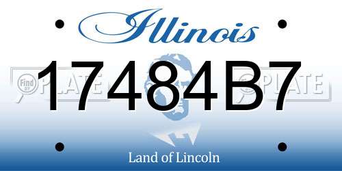 17484B7 Illinois License Plate