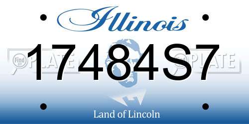 17484S7 Illinois License Plate