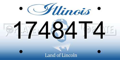 17484T4 Illinois License Plate