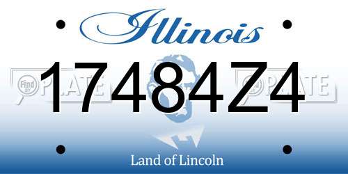 17484Z4 Illinois License Plate