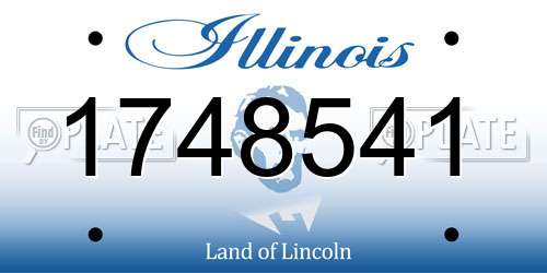 1748541 Illinois License Plate