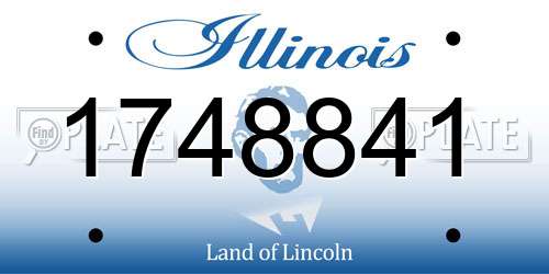 1748841 Illinois License Plate