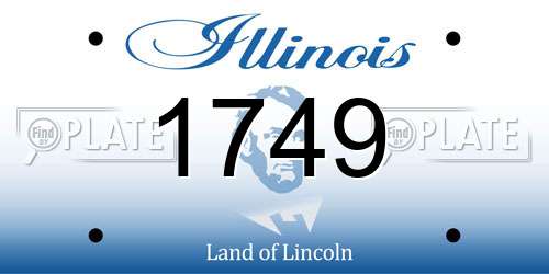 1749 Illinois License Plate