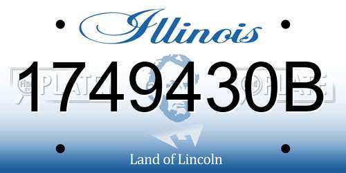 1749430B Illinois License Plate