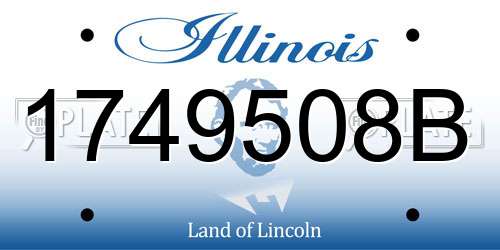 1749508B Illinois License Plate