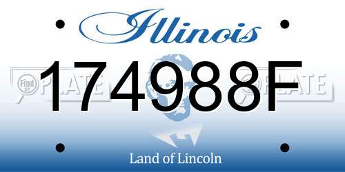 174988F Illinois License Plate