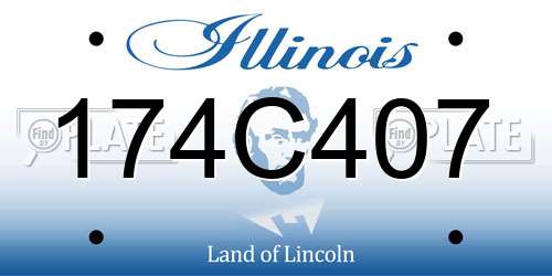 174C407 Illinois License Plate