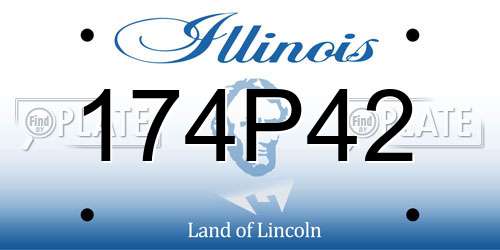 174P42 Illinois License Plate