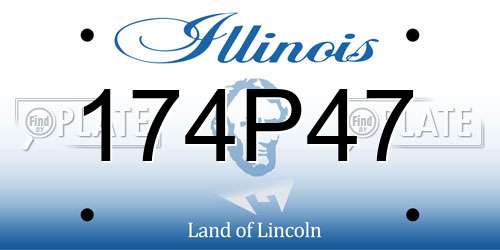 174P47 Illinois License Plate