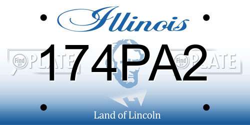 174PA2 Illinois License Plate