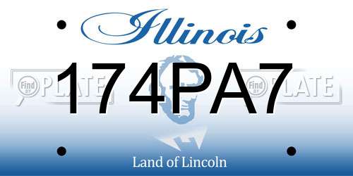 174PA7 Illinois License Plate