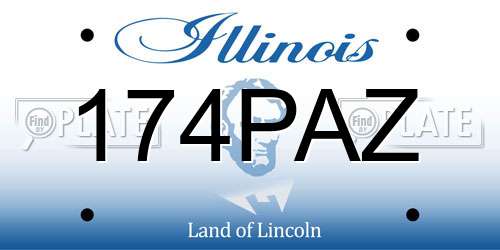174PAZ Illinois License Plate