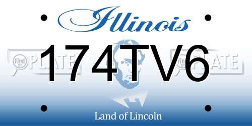 174TV6 Illinois License Plate