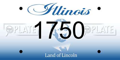 1750 Illinois License Plate