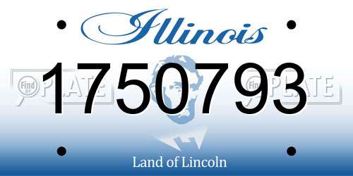 1750793 Illinois License Plate