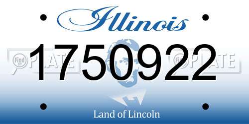 1750922 Illinois License Plate